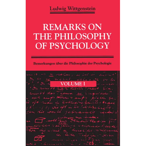 Remarks on the Philosophy of Psychology, Volume 1 - Paperback - IBook Store