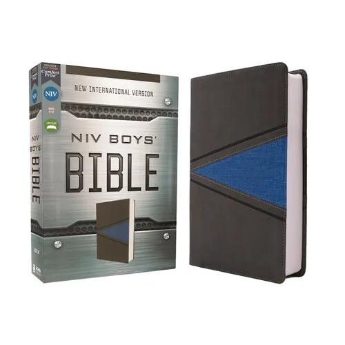 Niv, Boys Bible, Leathersoft, Gray/Blue, Comfort Print