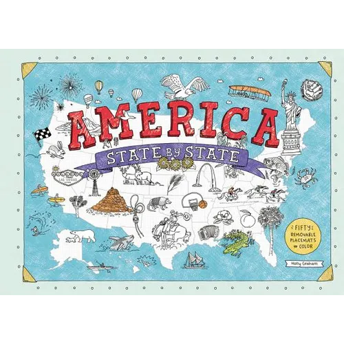 America State by State: Fifty Removable Placemats to Color - Paperback - IBook Store