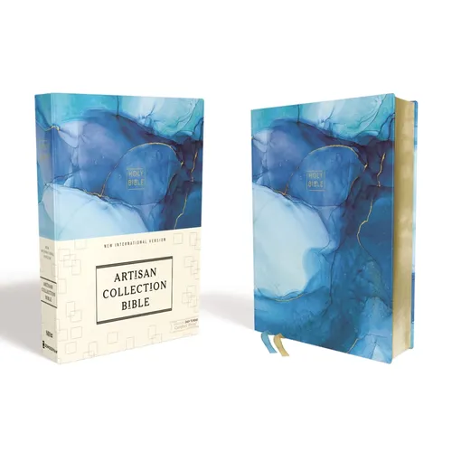 Niv, Artisan Collection Bible, Cloth Over Board, Blue, Art Gilded Edges, Red Letter Edition, Comfort Print
