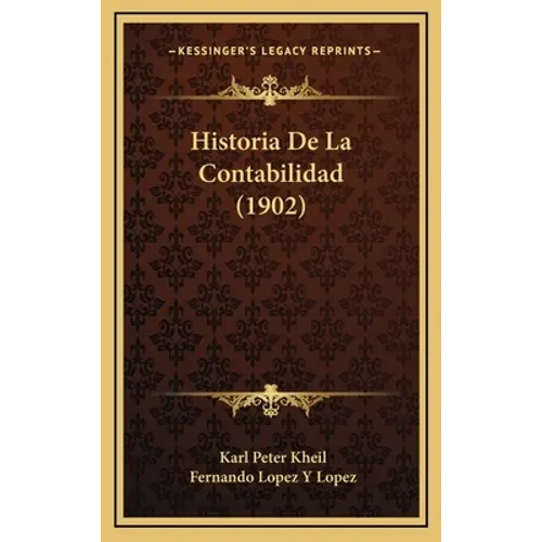 Historia De La Contabilidad (1902) - Hardcover