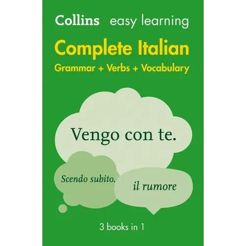 Complete Italian Grammar Verbs Vocabulary: 3 Books in 1 - Paperback