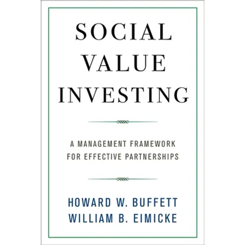 Social Value Investing: A Management Framework for Effective Partnerships - Hardcover - IBook Store