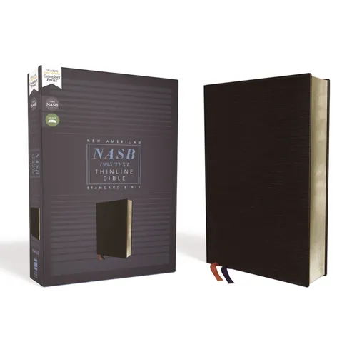 Nasb, Thinline Bible, Bonded Leather, Black, Red Letter Edition, 1995 Text, Comfort Print