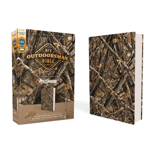 Niv, Outdoorsman Bible, Lost Camo Edition, Leathersoft, Red Letter Edition, Comfort Print: The Field-Ready Cover Blends in But the Words Stand Out wit