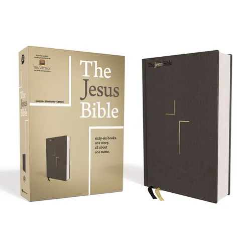The Jesus Bible, ESV Edition, Cloth Over Board, Grey