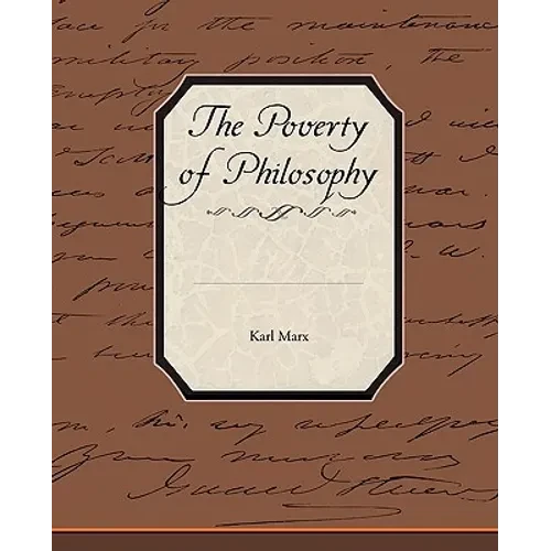 The Poverty of Philosophy - Paperback