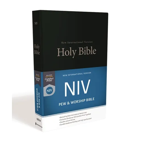 NIV, Pew and Worship Bible, Hardcover, Black