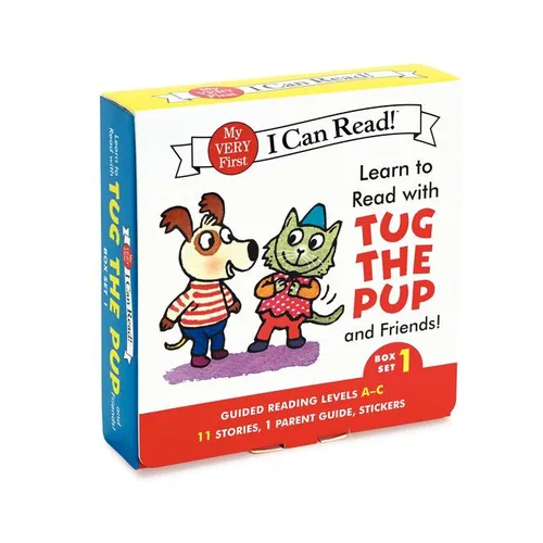 Learn to Read with Tug the Pup and Friends! Box Set 1: A Box of 11 Stories, 1 Parent Guide, and Reward Stickers for Beginning Readers; Reading Level A - Paperback - IBook Store
