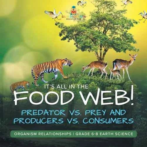 It's All in the Food Web! Predator vs. Prey and Producers vs. Consumers Organism Relationships Grade 6-8 Earth Science - Paperback