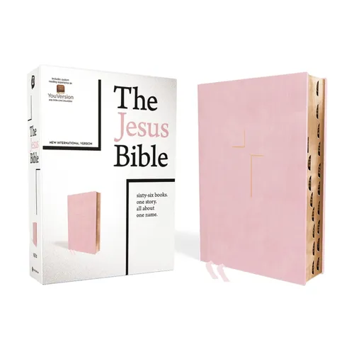 The Jesus Bible, NIV Edition, Leathersoft Over Board, Pink, Indexed, Comfort Print