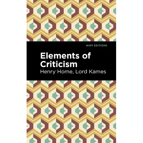 Elements of Criticism - Hardcover