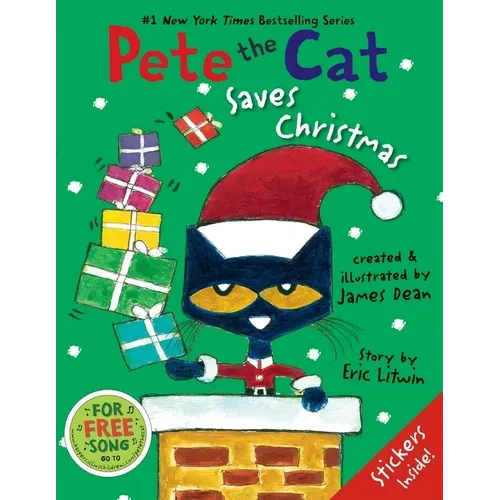 Pete the Cat Saves Christmas: Includes Sticker Sheet! a Christmas Holiday Book for Kids - Hardcover