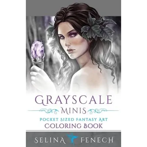 Grayscale Minis - Pocket Sized Fantasy Art Coloring Book