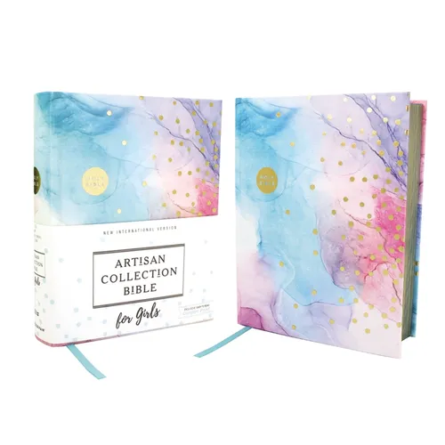 Niv, Artisan Collection Bible for Girls, Cloth Over Board, Multi-Color, Art Gilded Edges, Red Letter Edition, Comfort Print