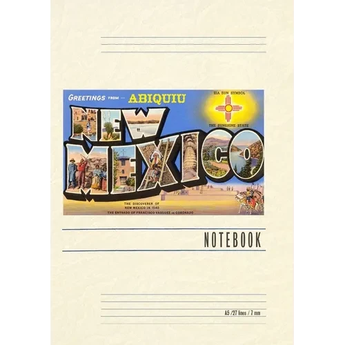 Vintage Lined Notebook Greetings from Abiquiu, New Mexico - Paperback