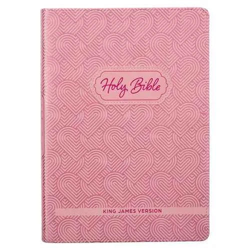 KJV Kids Bible, 40 Pages Full Color Study Helps, Presentation Page, Ribbon Marker, Holy Bible for Children Ages 8-12, Light Pink Hearts Faux Leather F - Leather - IBook Store