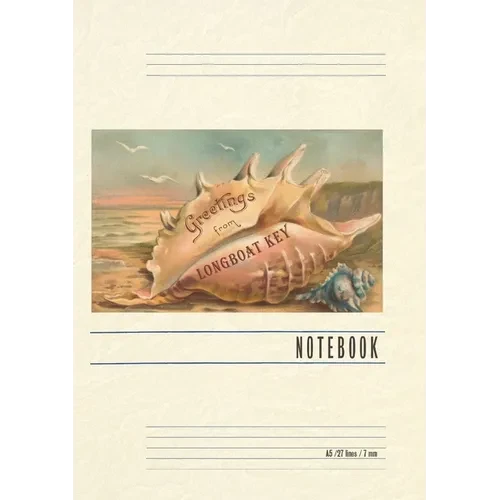 Vintage Lined Notebook Greetings from Longboat Key - Paperback