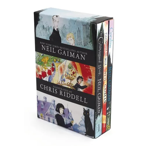 Neil Gaiman/Chris Riddell 3-Book Box Set: Coraline; The Graveyard Book; Fortunately, the Milk - Boxed Set - IBook Store