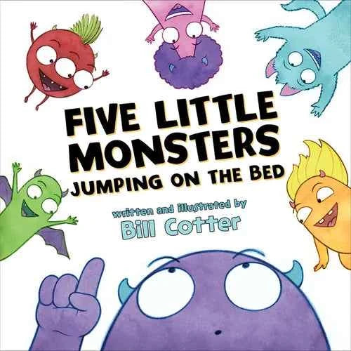 Five Little Monsters Jumping on the Bed - Board Book