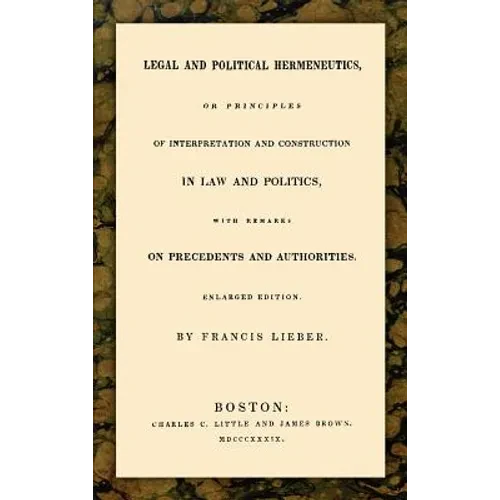 Legal and Political Hermeneutics - Hardcover