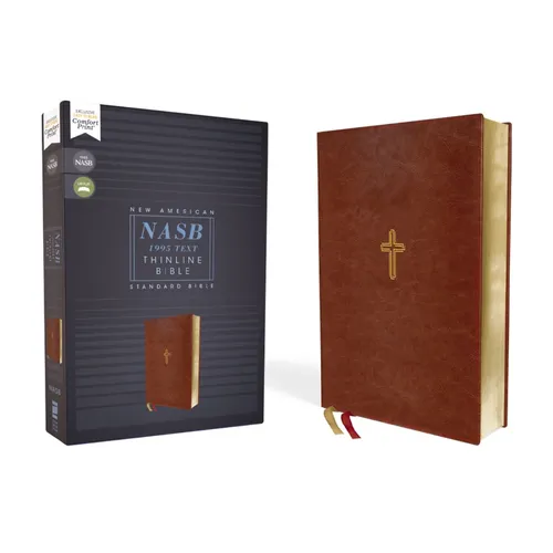 Nasb, Thinline Bible, Leathersoft, Brown, Red Letter Edition, 1995 Text, Comfort Print