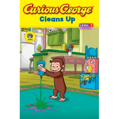 Curious George Cleans Up - Paperback